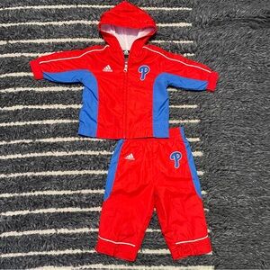 Adidas Philadelphia Phillies Baby Tracksuit Jacket Pants Size 6/9 Months